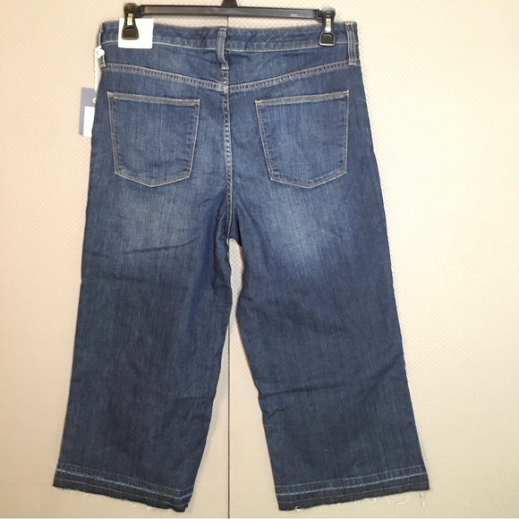 Universal Thread Jeans Womens 14/32R Comfort Stretch High Rise Cropped Wide Leg - Picture 10 of 12